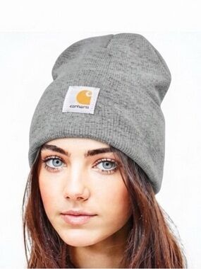 Carhartt Acrylic Knit Hat Unisex in Heather Gray OS